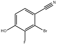 2-Bromo-3-fluoro-4-hydroxybenzonitrile Structure