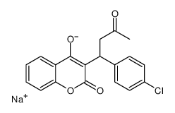 sodium,3-[1-(4-chlorophenyl)-3-oxobutyl]-2-oxochromen-4-olate结构式