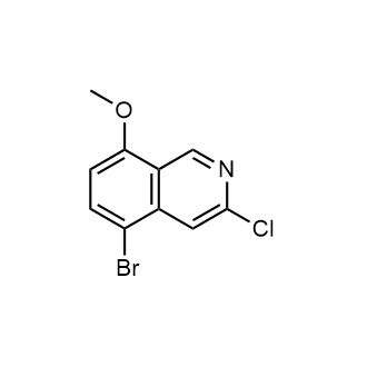 5-溴-3-氯-8-甲氧基异喹啉结构式