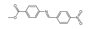 4-(4-nitro-benzylidenamino)-benzoic acid methyl ester Structure