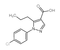 1-(4-氯苯基)-5-丙基-1H-吡唑-4-羧酸结构式