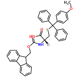 N-芴甲氧羰基-S-(4-甲氧基三苯甲基)-L-半胱氨酸结构式