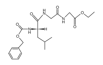 N-[N-(N-benzyloxycarbonyl-L-leucyl)-glycyl]-glycine ethyl ester Structure