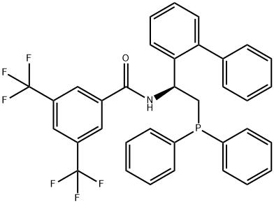 N-[(1S)-1-[1,1'-联苯]-2-(二苯基膦)乙基]-3,5-二(三氟甲基)苯甲酰胺结构式
