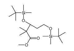(-)-METHYL (3S)-3,5-BIS-[(TERT-BUTYLDIMETHYLSILYL)OXY]-2,2-DIMETHYLPENTANOATE结构式