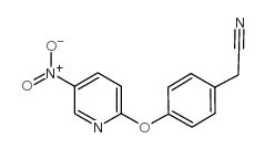 2-[4-[(5-硝基-2-吡啶)氧基]苯基]乙腈结构式