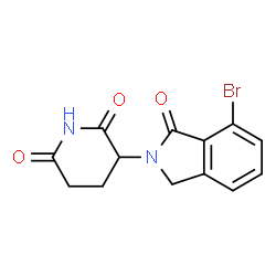 3-(7-溴-1-氧亚基-2,3-二氢-1H-异吲哚-2-基)哌啶-2,6-二酮结构式
