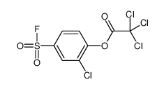 Trichloroacetic acid 2-chloro-4-(fluorosulfonyl)phenyl ester Structure