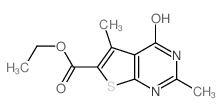 2,5-二甲基-4-氧代-3,4-二氢-噻吩并[2,3-d]嘧啶-6-羧酸乙酯结构式