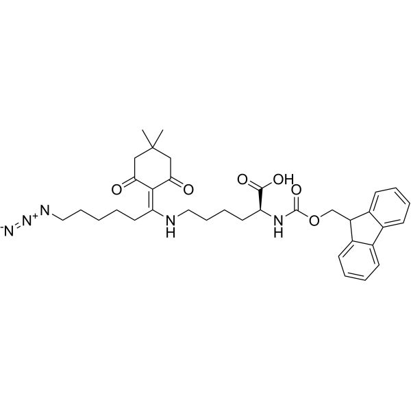 Fmoc-L-Lys(N3-Aca-DIM)-OH结构式