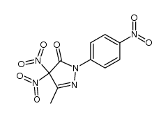 3-methyl-4,4-dinitro-1-(4-nitrophenyl)pyrazol-5-one结构式