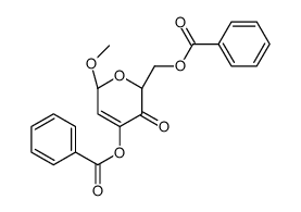 (2R,6S)-(+)-4-苯甲酰-2-苯甲酰甲基-6-甲氧基-2H-吡喃-3(6H)-酮结构式