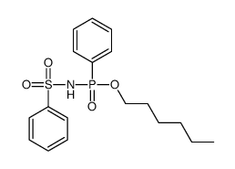 N-[hexoxy(phenyl)phosphoryl]benzenesulfonamide结构式