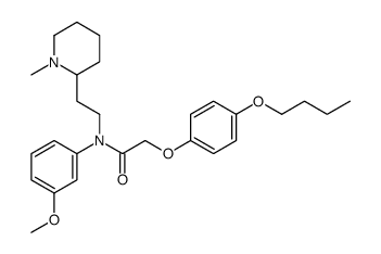 2-(4-Butoxyphenoxy)-N-(3-methoxyphenyl)-N-(1-methyl-2-piperidinoethyl)acetamide Structure