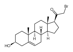 21-bromo-3β-hydroxy-5-pregnen-20-one结构式