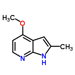4-甲氧基-2-甲基-1H-吡咯并[2,3-b]吡啶结构式
