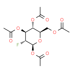2-Fluoro-2-deoxy-β-D-glucopyranose tetraacetate结构式