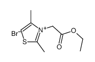 ethyl 2-(2,4-dimethyl-1,3-thiazol-3-ium-3-yl)acetate,bromide结构式