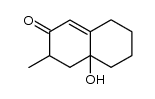 6-Hydroxy-4-methylbicyclo[4.4.0]dec-1-en-3-on Structure