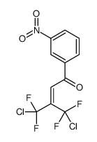 4-chloro-3-[chloro(difluoro)methyl]-4,4-difluoro-1-(3-nitrophenyl)but-2-en-1-one结构式