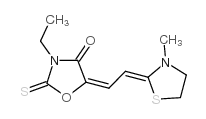 3-乙基-5-[(3-甲基噻唑烷-2-亚基)乙亚基]-2-硫酮恶唑烷-4-酮结构式