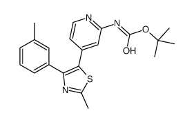 tert-butyl N-[4-[2-methyl-4-(3-methylphenyl)-1,3-thiazol-5-yl]pyridin-2-yl]carbamate结构式