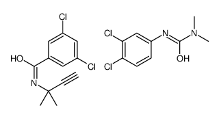 3,5-dichloro-N-(2-methylbut-3-yn-2-yl)benzamide,3-(3,4-dichlorophenyl)-1,1-dimethylurea结构式