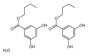 butyl 3,5-dihydroxybenzoate,hydrate Structure