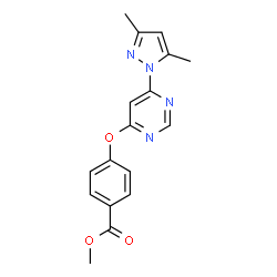 4-((6-(3,5-二甲基-1H-吡唑-1-基)嘧啶-4-基)氧基)苯甲酸甲酯结构式