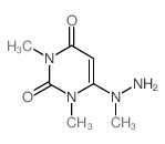 2,4(1H,3H)-Pyrimidinedione,1,3-dimethyl-6-(1-methylhydrazinyl)- Structure