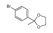 2-(4-Bromophenyl)-2-methyl-1,3-dioxolane结构式