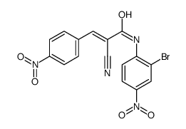 N-(2-bromo-4-nitrophenyl)-2-cyano-3-(4-nitrophenyl)prop-2-enamide结构式