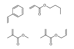 丙烯酸丁酯、苯乙烯、甲基丙烯酸烯丙基酯、甲基丙烯酸甲酯的聚合物结构式