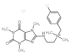 8-((2-((4-Chlorobenzyl)(dimethyl)-.lambda.~5~-azanyl)ethyl)amino)-1,3,7-trimethyl-3,7-dihydro-1H-purine-2,6-dione结构式