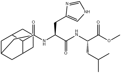N-[[Tricyclo[3.3.1.13,7]decan-2-yl]carbonyl]-L-His-L-Leu-OMe结构式