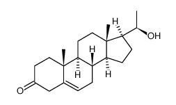 (20R)-20-Hydroxy-5-pregnen-3-on结构式