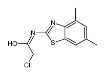 2-氯-N-(4,6-二甲基苯并噻唑-2-基)-乙酰胺结构式