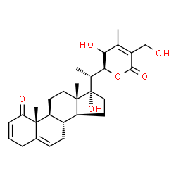 (22S,23S)-17,22,23,27-Tetrahydroxy-1-oxoergosta-2,5,24-trien-26-oic acid δ-lactone Structure