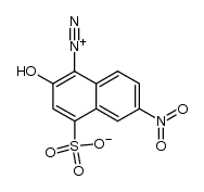 2-hydroxy-6-nitro-4-sulfo-naphthalene-1-diazonium-betaine结构式