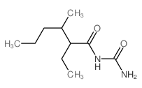Hexanamide,N-(aminocarbonyl)-2-ethyl-3-methyl- Structure