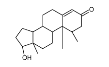 17beta-hydroxy-1alpha-methylandrost-4-ene-3-one结构式
