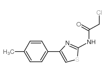 2-氯-N-(4-(对甲苯基)噻唑-2-基)乙酰胺结构式