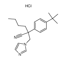 2-(4-tert-Butyl-phenyl)-2-imidazol-1-ylmethyl-hexanenitrile; hydrochloride Structure