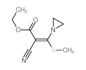 ethyl 3-aziridin-1-yl-2-cyano-3-methylsulfanyl-prop-2-enoate结构式
