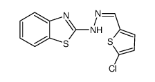 5-chloro-2-thiophenecarbaldehyde 2-benzothiazolylhydrazone Structure