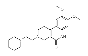 2,3,4,6-Tetrahydro-8,9-dimethoxy-3-<2-(1-piperidinyl)ethyl>benzo<2,7>naphthyridin-5(1H)-one结构式