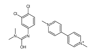 3-(3,4-dichlorophenyl)-1,1-dimethylurea,1-methyl-4-(1-methylpyridin-1-ium-4-yl)pyridin-1-ium结构式