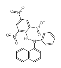 1-naphthalen-1-yl-1-phenyl-2-(2,4,6-trinitrophenyl)hydrazine结构式