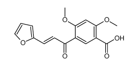 5-[3-(furan-2-yl)prop-2-enoyl]-2,4-dimethoxybenzoic acid Structure