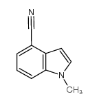 1-甲基-1H-吲哚-4-甲腈结构式